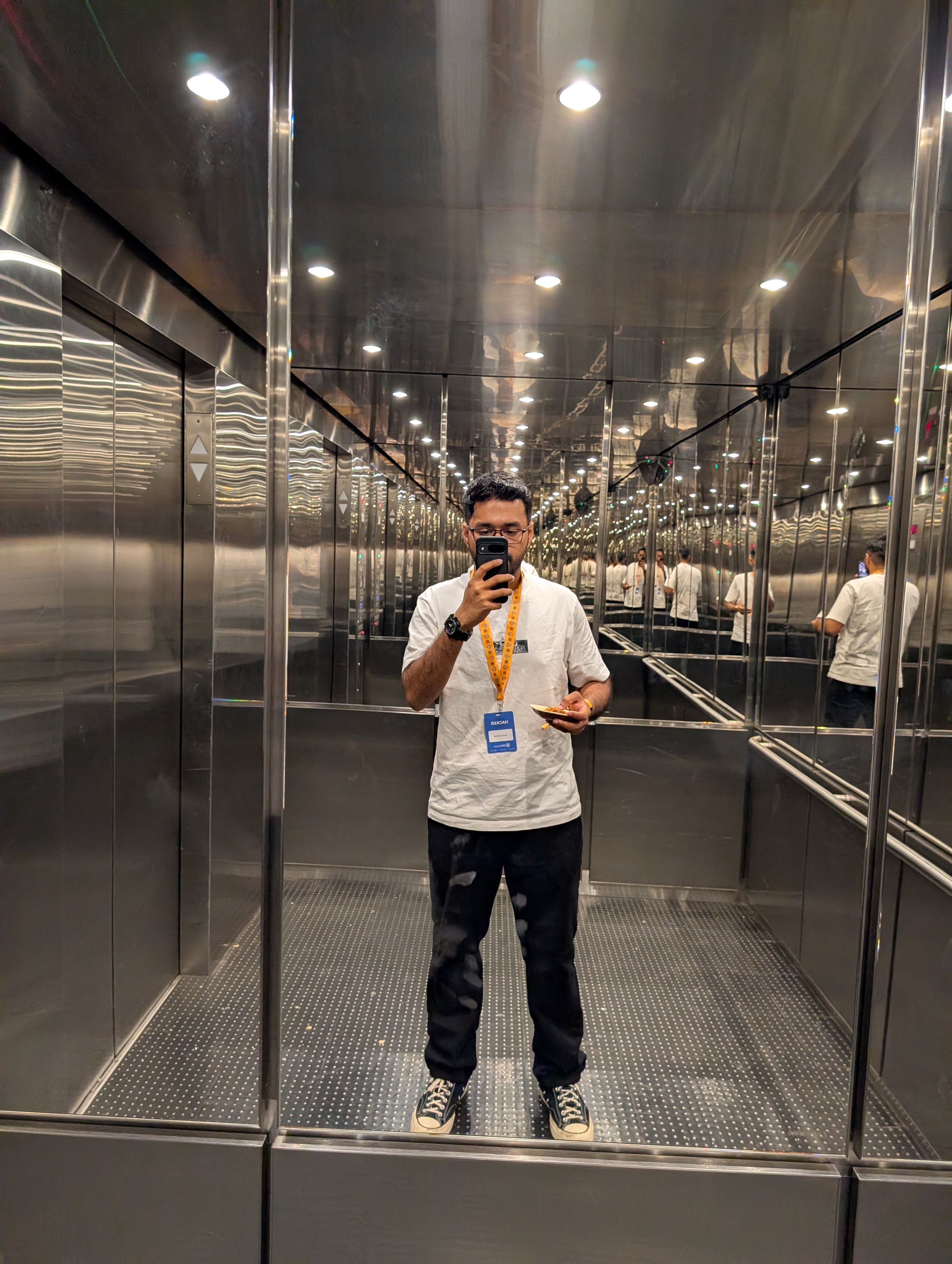 Hackathon participants coding late at night